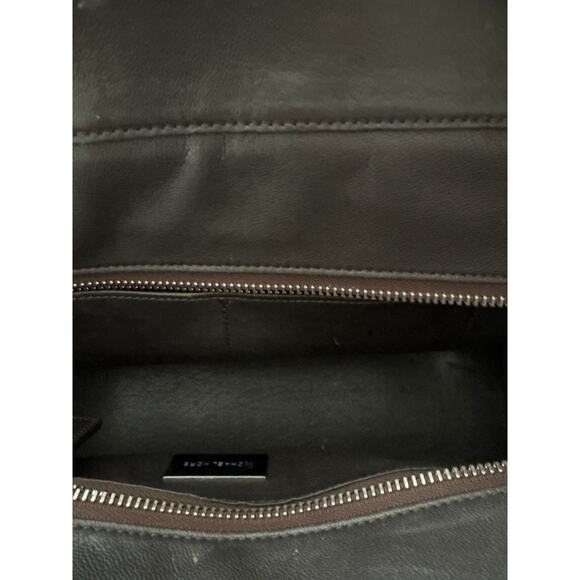 Michael Kors Brown Pebbled Leather Satchel Silver Hardware - Picture 8 of 10